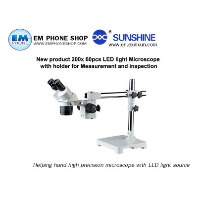 Helping hand high precision microscope with LED light source